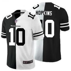 Nike Texans 10 DeAndre Hopkins Black And White Split Vapor Untouchable Limited Jersey
