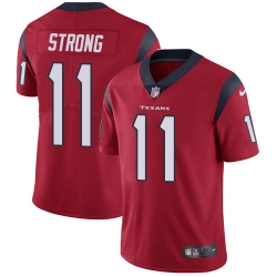 Nike Texans #11 Jaelen Strong Red Alternate Mens Stitched NFL Vapor Untouchable Limited Jersey