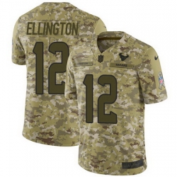 Nike Texans #12 Bruce Ellington Camo Mens Stitched NFL Limited 2018 Salute To Service Jersey
