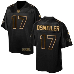 Nike Texans #17 Brock Osweiler Black Mens Stitched NFL Elite Pro Line Gold Collection Jersey
