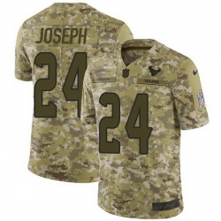Nike Texans #24 Johnathan Joseph Camo Mens Stitched NFL Limited 2018 Salute To Service Jersey