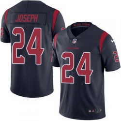 Nike Texans #24 Johnathan Joseph Navy Blue Mens Stitched NFL Limited Rush Jersey