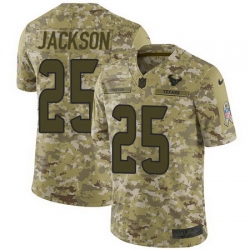 Nike Texans #25 Kareem Jackson Camo Mens Stitched NFL Limited 2018 Salute To Service Jersey