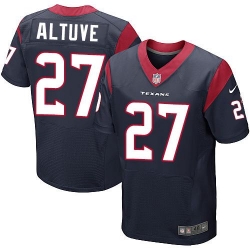 Nike Texans #27 Jose Altuve Navy Blue Team Color Mens Stitched NFL Elite Jersey