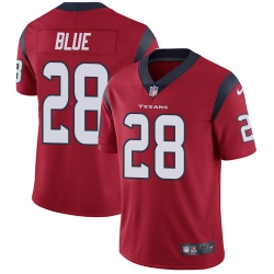 Nike Texans #28 Alfred Blue Red Alternate Mens Stitched NFL Vapor Untouchable Limited Jersey