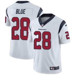 Nike Texans #28 Alfred Blue White Mens Stitched NFL Vapor Untouchable Limited Jersey