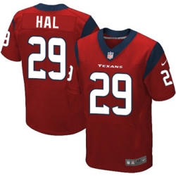 Nike Texans #29 Andre Hal Red Alternate Mens Stitched NFL Elite Jersey