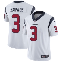 Nike Texans #3 Tom Savage White Mens Stitched NFL Vapor Untouchable Limited Jersey