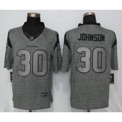 Nike Texans #30 Kevin Johnson Gray Men Stitched NFL Limited Gridiron Gray Jersey
