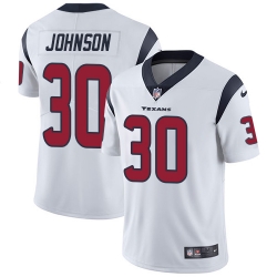 Nike Texans #30 Kevin Johnson White Mens Stitched NFL Vapor Untouchable Limited Jersey