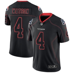 Nike Texans #4 Deshaun Watson Lights Out Black Mens Stitched NFL Limited Rush Jersey