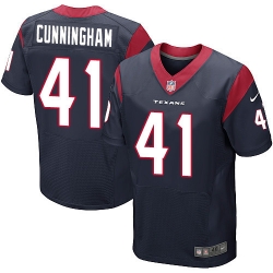 Nike Texans #41 Zach Cunningham Navy Blue Team Color Mens Stitched NFL Elite Jersey