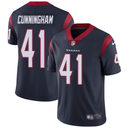 Nike Texans #41 Zach Cunningham Navy Blue Team Color Mens Stitched NFL Vapor Untouchable Limited Jersey