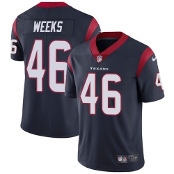 Nike Texans #46 Jon Weeks Navy Blue Team Color Mens Stitched NFL Vapor Untouchable Limited Jersey