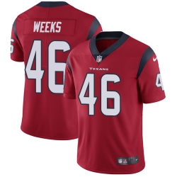 Nike Texans #46 Jon Weeks Red Alternate Mens Stitched NFL Vapor Untouchable Limited Jersey