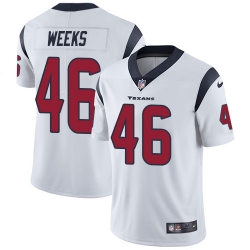 Nike Texans #46 Jon Weeks White Mens Stitched NFL Vapor Untouchable Limited Jersey