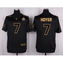 Nike Texans #7 Brian Hoyer Black Mens Stitched NFL Elite Pro Line Gold Collection Jersey