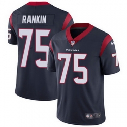 Nike Texans #75 Martinas Rankin Navy Blue Team Color Mens Stitched NFL Vapor Untouchable Limited Jersey
