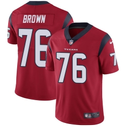 Nike Texans #76 Duane Brown Red Alternate Mens Stitched NFL Vapor Untouchable Limited Jersey