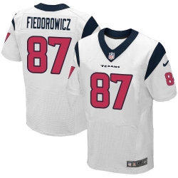 Nike Texans #87 C J  Fiedorowicz White Mens Stitched NFL Elite Jersey
