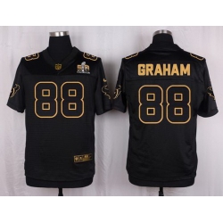 Nike Texans #88 Garrett Graham Black Mens Stitched NFL Elite Pro Line Gold Collection Jersey