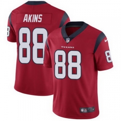 Nike Texans #88 Jordan Akins Red Alternate Mens Stitched NFL Vapor Untouchable Limited Jersey
