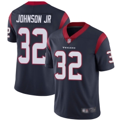 Texans 32 Lonnie Johnson Jr  Navy Blue Team Color Men Stitched Football Vapor Untouchable Limited Jersey