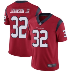 Texans 32 Lonnie Johnson Jr  Red Alternate Men Stitched Football Vapor Untouchable Limited Jersey