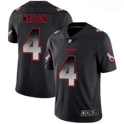 Texans 4 Deshaun Watson Black Men Stitched Football Vapor Untouchable Limited Smoke Fashion Jersey
