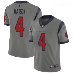 Texans 4 Deshaun Watson Gray Men Stitched Football Limited Inverted Legend Jersey