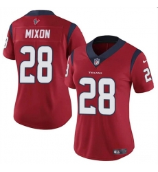 Women Houston Texans 28 Joe Mixon Red Vapor Untouchable Limited Stitched Jersey