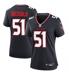 Women Houston Texans 51 Will Anderson Jr  Navy 2024 Stitched Jersey