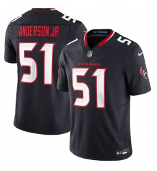 Youth Houston Texans 51 Will Anderson Jr  Navy 2024 Vapor F U S E  Limited Stitched Football Jersey