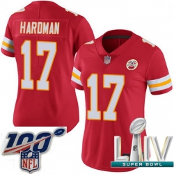 2020 Super Bowl LIV Women Kansas City Chiefs #17 Mecole Hardman Limited Red Rush Vapor Untouchable Football Jersey