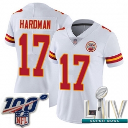 2020 Super Bowl LIV Women Kansas City Chiefs #17 Mecole Hardman Limited White Rush Vapor Untouchable Football Jersey