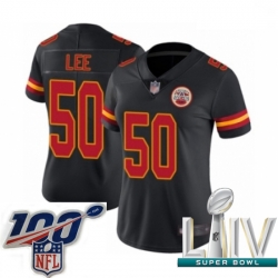 2020 Super Bowl LIV Women Kansas City Chiefs #50 Darron Lee Limited Black Rush Vapor Untouchable Football Jersey