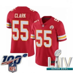 2020 Super Bowl LIV Women Kansas City Chiefs #55 Frank Clark Red Team Color Vapor Untouchable Limited Player Football Jersey