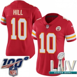 2020 Super Bowl LIV Women Nike Kansas City Chiefs #10 Tyreek Hill Red Team Color Vapor Untouchable Limited Player NFL Jersey