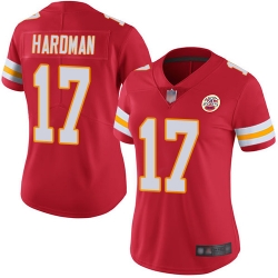 Chiefs 17 Mecole Hardman Red Team Color Women Stitched Football Vapor Untouchable Limited Jersey