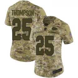 Chiefs #25 Darwin Thompson Camo Women Stitched Football Limited 2018 Salute to Service Jersey