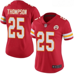 Chiefs #25 Darwin Thompson Red Team Color Women Stitched Football Vapor Untouchable Limited Jersey