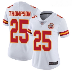 Chiefs #25 Darwin Thompson White Women Stitched Football Vapor Untouchable Limited Jersey