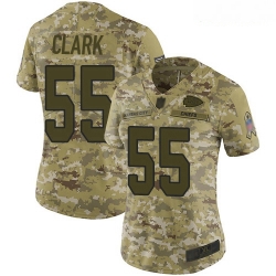 Chiefs #55 Frank Clark Camo Women Stitched Football Limited 2018 Salute to Service Jersey