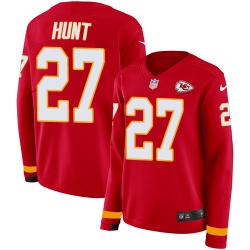 Nike Chiefs #27 Kareem Hunt Red Team Color Women Stitched NFL