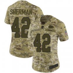 Nike Chiefs 42 Anthony Sherman Camo Womens Stitched NFL Limited 2018 Salute to Service Jersey