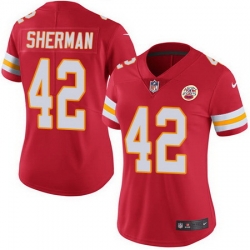 Nike Chiefs 42 Anthony Sherman Red Team Color Womens Stitched NFL Vapor Untouchable Limited Jersey