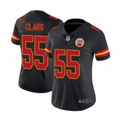 Womens Kansas City Chiefs 55 Frank Clark Limited Black Rush Vapor Untouchable Football Jersey