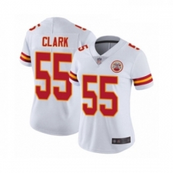 Womens Kansas City Chiefs 55 Frank Clark White Vapor Untouchable Elite Player Football Jersey