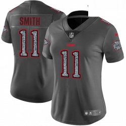 Womens Nike Kansas City Chiefs 11 Alex Smith Gray Static Vapor Untouchable Limited NFL Jersey