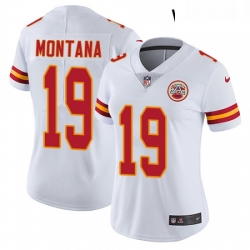 Womens Nike Kansas City Chiefs 19 Joe Montana White Vapor Untouchable Limited Player NFL Jersey